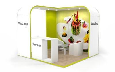 Location stand d’exposition personnalisable Cocoon 9m2