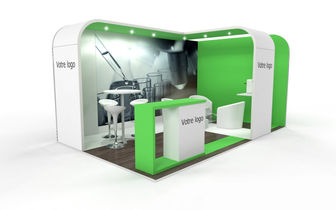 Location stand d’exposition personnalisable LAB 15m2